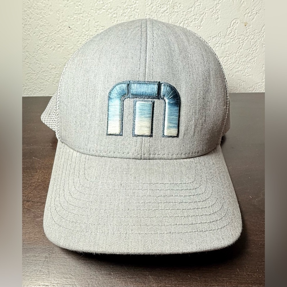 Travis Matthew Gray Cap with Blue Logo Snap back